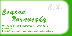 csatad moravszky business card